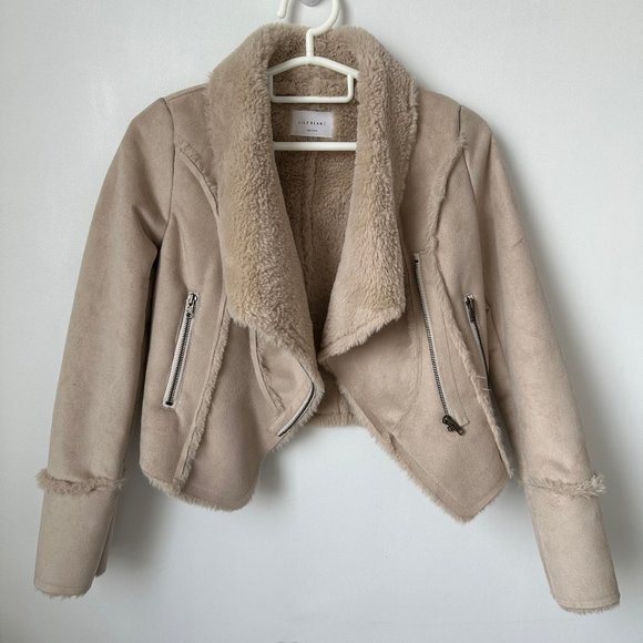 Faux Sherpa Asymmetrical Zip Jacket - Picture 1 of 9